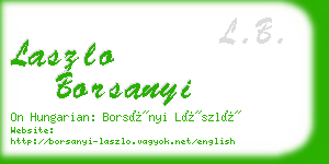 laszlo borsanyi business card